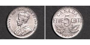 5 Cent Canada Nichel Giorgio V (1865-1936)