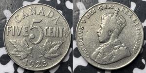 5 Cent Canada Nichel Giorgio V (1865-1936)