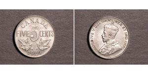 5 Cent Canada Nichel Giorgio V (1865-1936)