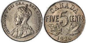 5 Cent Canada Nichel Giorgio V (1865-1936)