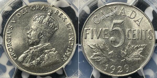 5 Cent Canada Nichel Giorgio V (1865-1936)