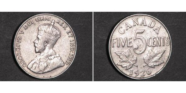 5 Cent Canada Nichel Giorgio V (1865-1936)