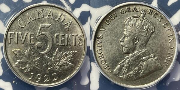 5 Cent Canada Nichel Giorgio V (1865-1936)