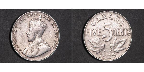 5 Cent Canada Nichel Giorgio V (1865-1936)