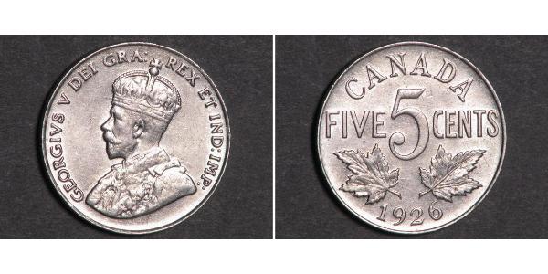 5 Cent Canada Nickel George V of the United Kingdom (1865-1936)