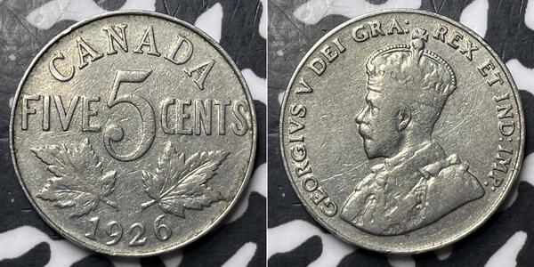5 Cent Canada Nickel George V of the United Kingdom (1865-1936)