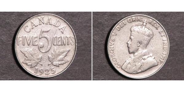 5 Cent Canada Nickel George V of the United Kingdom (1865-1936)