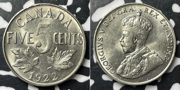 5 Cent Canada Nickel George V of the United Kingdom (1865-1936)