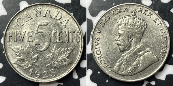 5 Cent Canada Nickel George V of the United Kingdom (1865-1936)