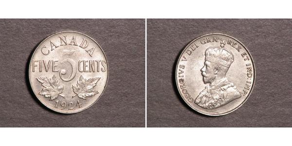 5 Cent Canada Nickel George V of the United Kingdom (1865-1936)