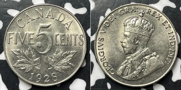 5 Cent Canada Nickel George V of the United Kingdom (1865-1936)