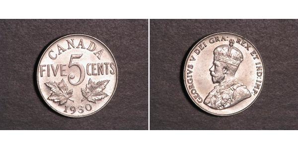 5 Cent Canada Nickel George V (1865-1936)