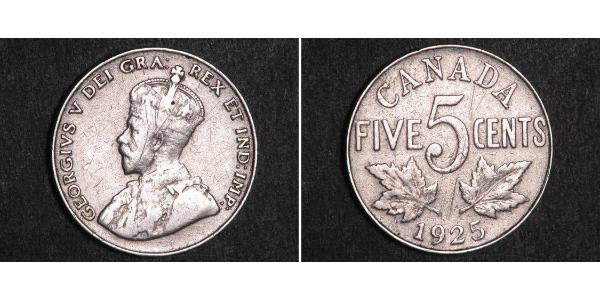 5 Cent Canada Nickel George V of the United Kingdom (1865-1936)