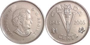 5 Cent Kanada Nickel Elizabeth II (1926-2022)