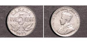 5 Cent Canadá Níquel Jorge V (1865-1936)