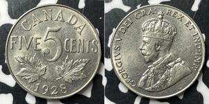 5 Cent Canadá Níquel Jorge V (1865-1936)
