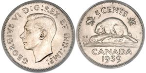 5 Cent Canadá Níquel 