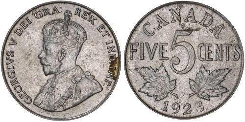 5 Cent Canadá Níquel Jorge V (1865-1936)