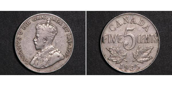 5 Cent Canadá Níquel Jorge V (1865-1936)