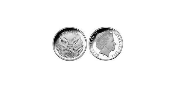 5 Cent Australia (1939 - ) Níquel/Cobre Isabel II (1926-2022)