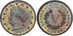 5 Cent Estados Unidos de América (1776 - ) Níquel/Cobre 