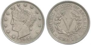 5 Cent Estados Unidos de América (1776 - ) Níquel/Cobre 