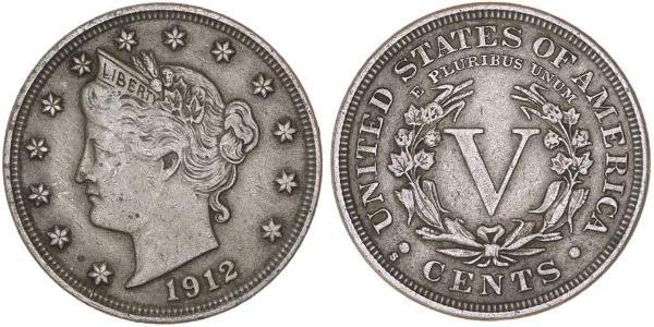 5 Cent Estados Unidos de América (1776 - ) Níquel/Cobre 