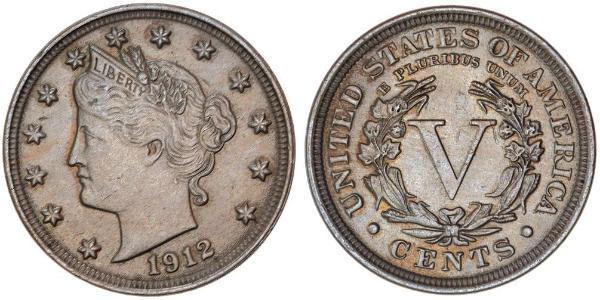5 Cent Estados Unidos de América (1776 - ) Níquel/Cobre 