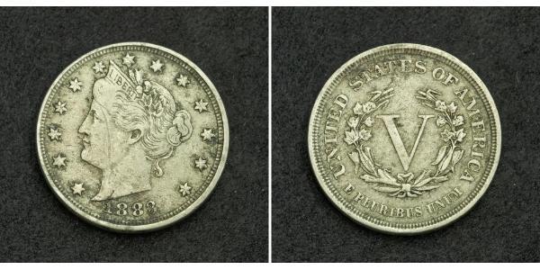 5 Cent Estados Unidos de América (1776 - ) Níquel/Cobre 