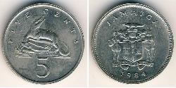 5 Cent Jamaica (1962 - ) Níquel/Cobre 
