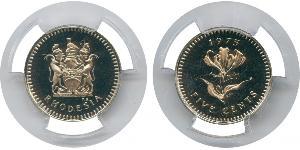 5 Cent Rodesia (1965 - 1979) Níquel/Cobre 
