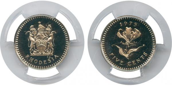 5 Cent Rodesia (1965 - 1979) Níquel/Cobre 