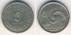 5 Cent Singapur Níquel/Cobre 