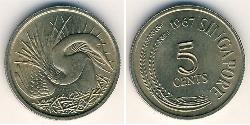 5 Cent Singapur Níquel/Cobre 