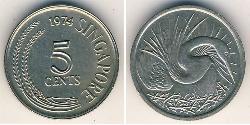 5 Cent Singapur Níquel/Cobre 
