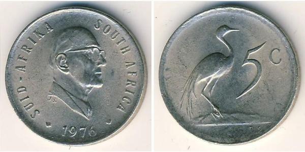 5 Cent Sudáfrica Níquel/Cobre 