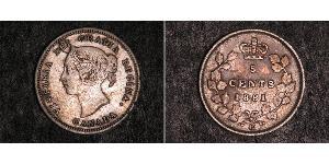 5 Cent Canadá Plata Victoria (1819 - 1901)