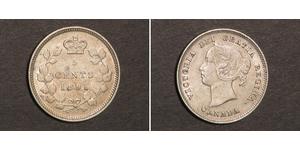 5 Cent Canadá Plata Victoria (1819 - 1901)