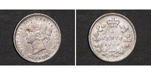 5 Cent Canadá Plata Victoria (1819 - 1901)