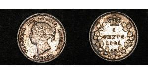 5 Cent Canadá Plata Victoria (1819 - 1901)