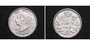 5 Cent Canadá Plata Victoria (1819 - 1901)