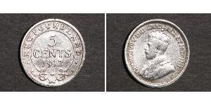 5 Cent Canadá Plata Jorge V (1865-1936)