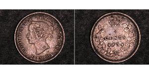 5 Cent Canadá Plata Victoria (1819 - 1901)