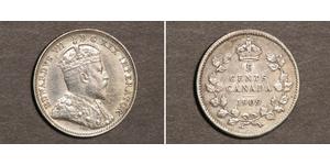 5 Cent Canadá Plata Eduardo VII (1841-1910)