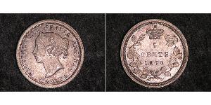 5 Cent Canadá Plata Victoria (1819 - 1901)