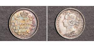 5 Cent Canadá Plata Victoria (1819 - 1901)