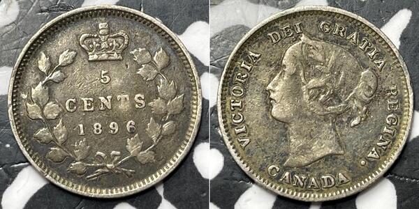 5 Cent Canadá Plata Victoria (1819 - 1901)
