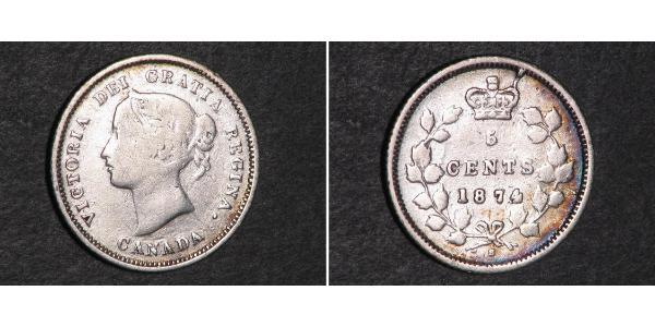 5 Cent Canadá Plata Victoria (1819 - 1901)