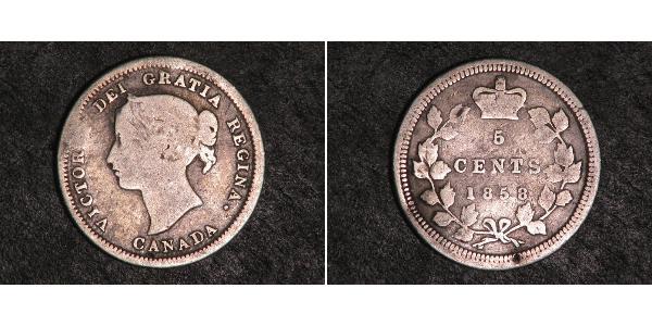 5 Cent Canadá Plata Victoria (1819 - 1901)
