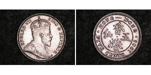 5 Cent Hong Kong Plata Eduardo VII (1841-1910)